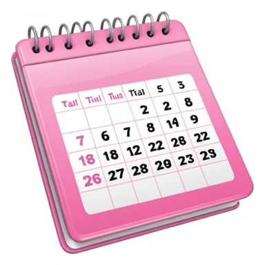 pink calendar sticker