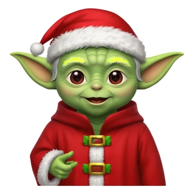 yoda santa sticker
