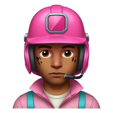 Герой из игры Hotline Miami в розовом шлеме sticker