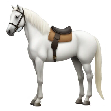 A white horse on 2 legs sticker
