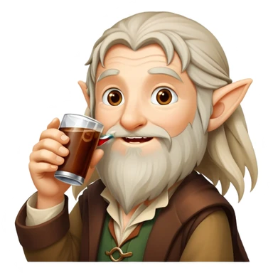 El hobbit bebiendo coca sticker