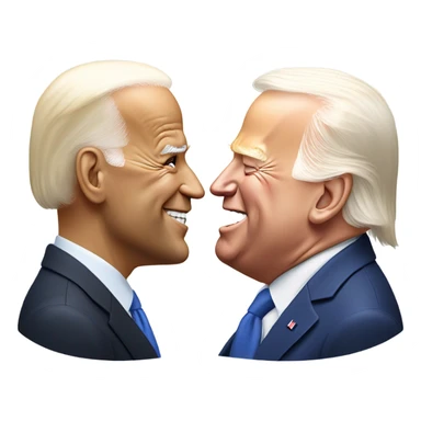 Joe Biden kissing Donald Trump sticker