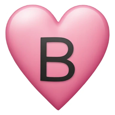 heart with letter b in it sticker