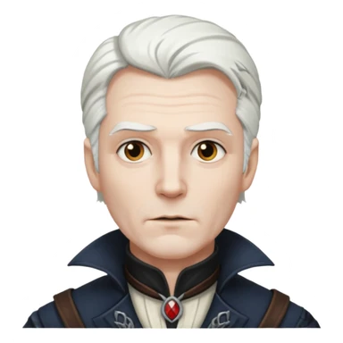 Van Helsing (male) from Dracula with white hair sticker
