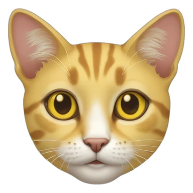 Yellow brazilian street cat sticker