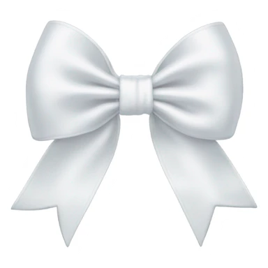 white satin bow sticker