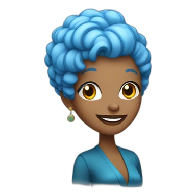 jazz singer with blue hair, woman, 50 years old sticker