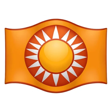 Orange Cherokee flag sticker