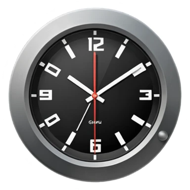 black gnomon clock sticker