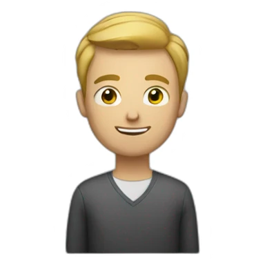 Man working on classes sticker