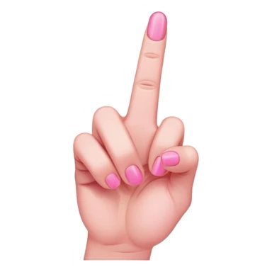 A pink middle finger ￼ sticker