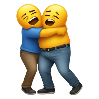 Two farts hugging  sticker