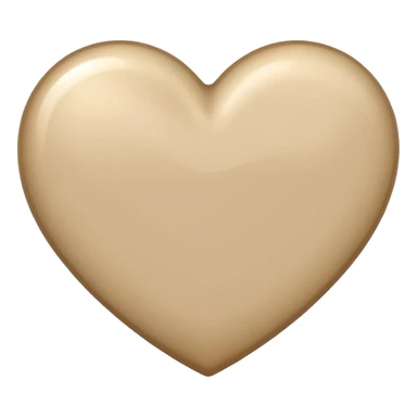 beige color heart emoji sticker