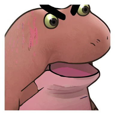 Angry pink dinosaur  sticker