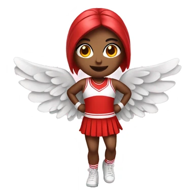 Cheerleader with wings red sticker