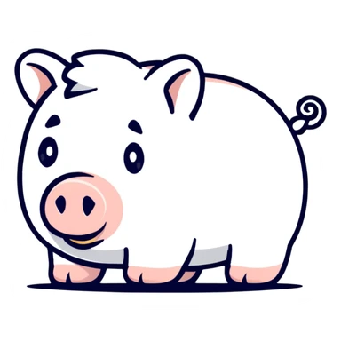 white piggy bank sticker
