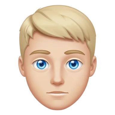 Frat boy white with blue eyes  sticker