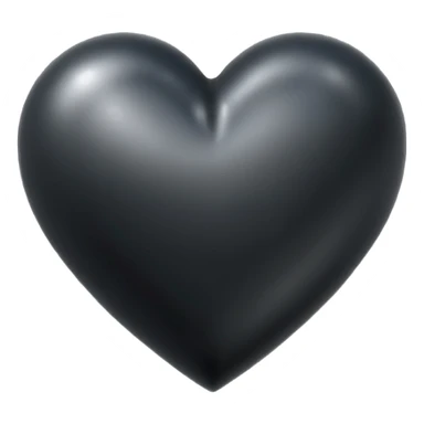 black metal heart sticker