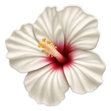 white and beige hibiscus flower  sticker