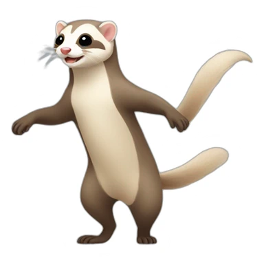 Full body ferret dancing sticker