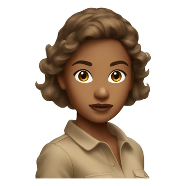 Tan girl with brown hair blow out in Ralph Lauren polo  sticker