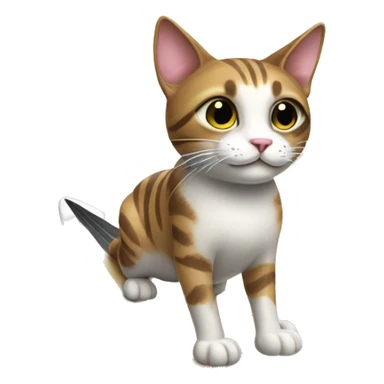 Cat on surfboard sticker