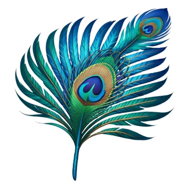 Peacock feather sticker