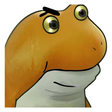 goldfish with funny face, goofy expression sticker