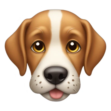 A dog with an bone in his mounth sticker