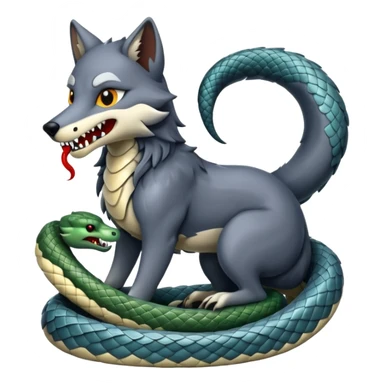 un lupo ed un serpente sticker