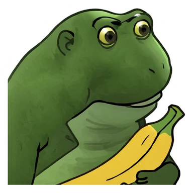 chimpanzee as a bannana  sticker