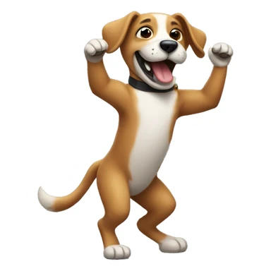 dog dancing  sticker