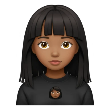 Philippino girl in black fringed sweatshirt sticker