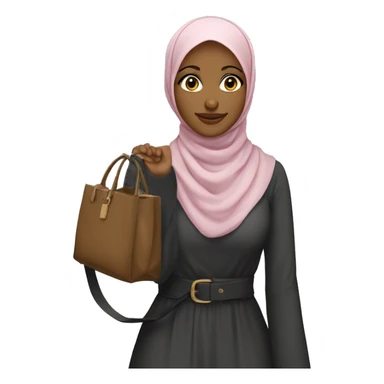 Hijabi girl wir a polene bag sticker
