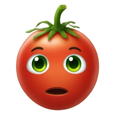 Straight faced tomato sticker