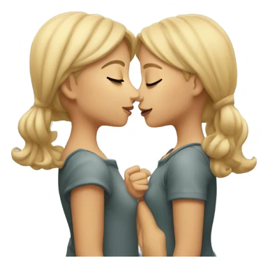 Two girls kissing sticker