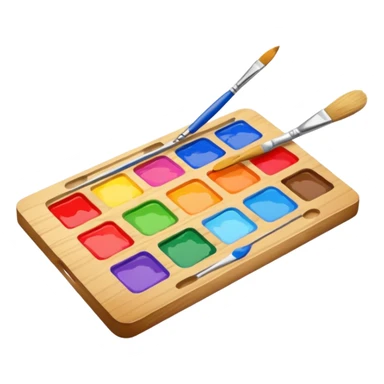 Palette with brush sticker