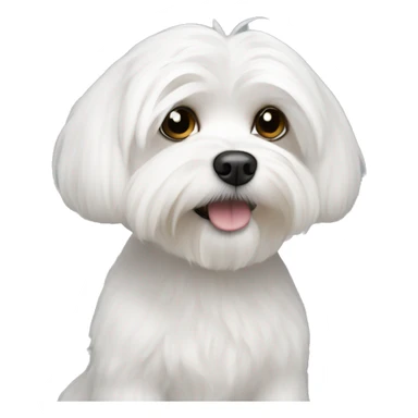 A small white maltese sticker