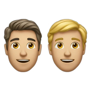 Deux gens qui se font l'amoir sticker