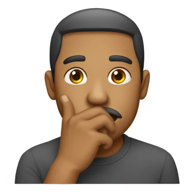 the guy put his hand over his mouth sticker