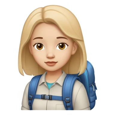 girl with backpack sticker