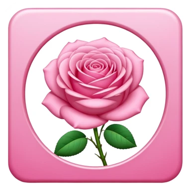 A 3D cartoon rose-pink spectacle with  and soft reflections, negaive: characters. sticker
