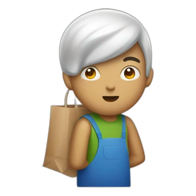 Súper man haciendo instacart sticker