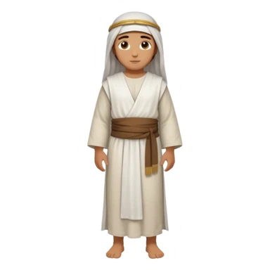 fullbody Middle Eastern innkeeper from Jerusalem, 1st century, tunic and sash, no head covering, no religious symbols sticker