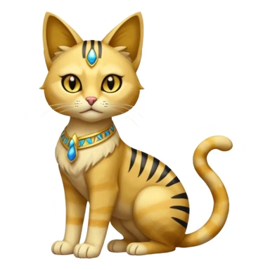 Meowth-Bastet-Fakémon-hybrid-creature (full body)  sticker