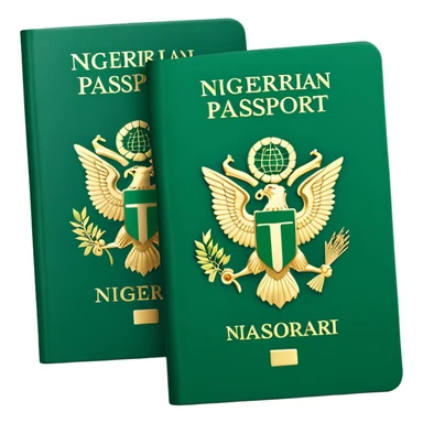 Green, Nigerian, Passport, with Eagle Logo sticker