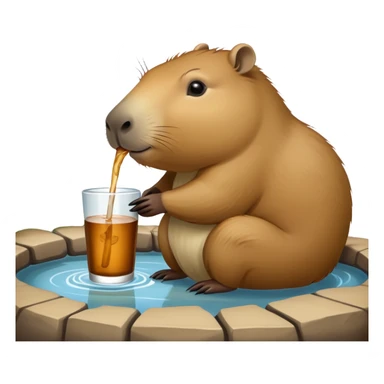 capibara tomando mate sticker