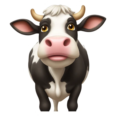 A cat on the cow sticker