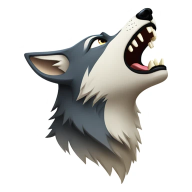 Whole wolf howling  sticker