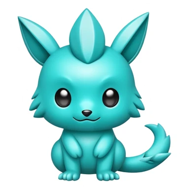 Cute cool edgy kawaii Turquoise fakemon-creature sticker